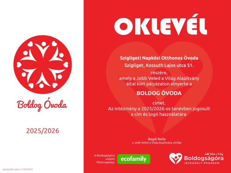 Boldog Óvoda cím